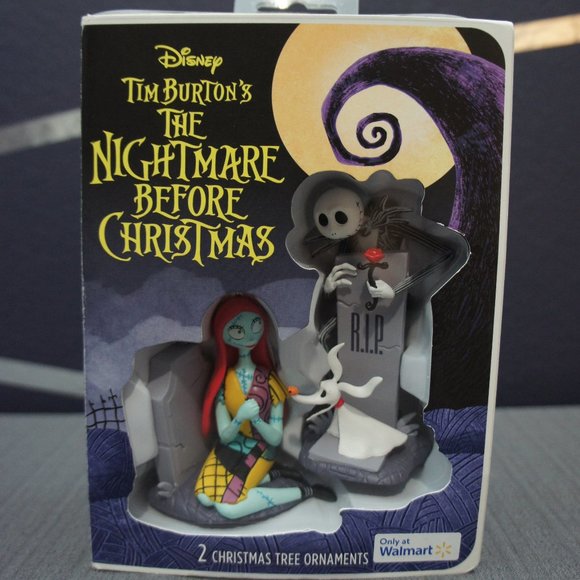 Hallmark The Nightmare Before Christmas Jack and Sally Tombstones Ornaments - Picture 2 of 8